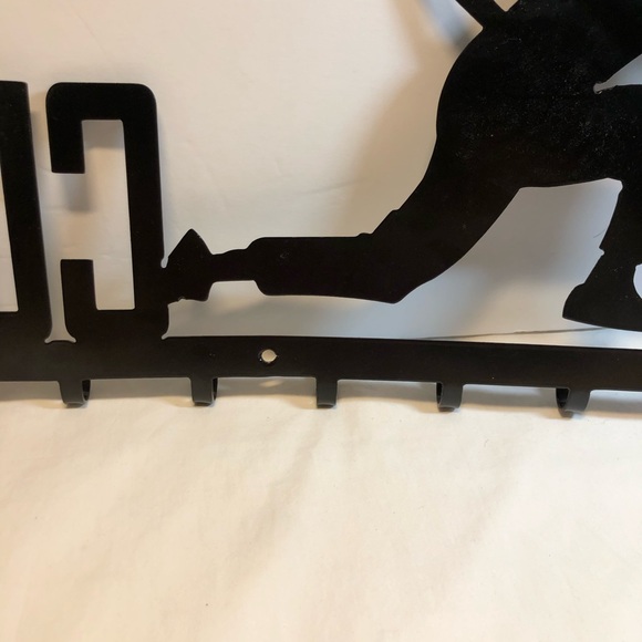 Metal Girls Curling Medal Holder 24” long, 10 hooks to hang medals - Picture 8 of 9